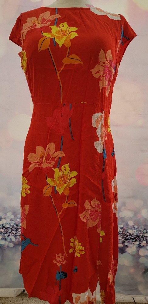 Floral Side Slit Dress